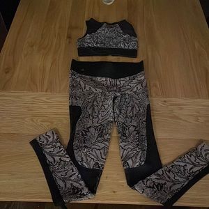 Nux workout- matching set with leggings and top. Size small